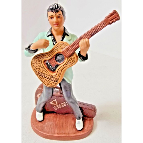 Elvis Presley Porcelain Hand Painted Figurine Avon VTG 1987 Memphis King Of Rock - Picture 9 of 11